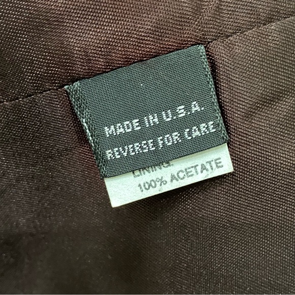 Vintage Ann Taylor Chocolate Brown Double Breasted 100% Leather Vest Petite S - Picture 12 of 13